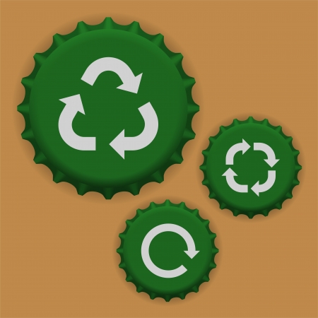 Vector bottle capsのイラスト素材