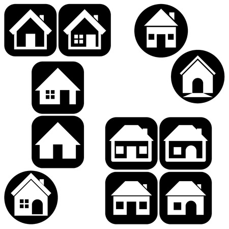 Houses icons set  Real estate のイラスト素材
