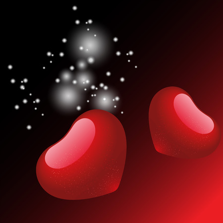Valentine heart illustration のイラスト素材