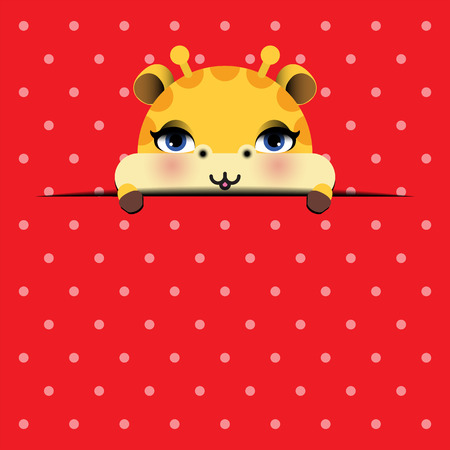 Giraffe - vector illustrationのイラスト素材