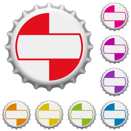 Colorful bottle caps. Vector illustrationのイラスト素材