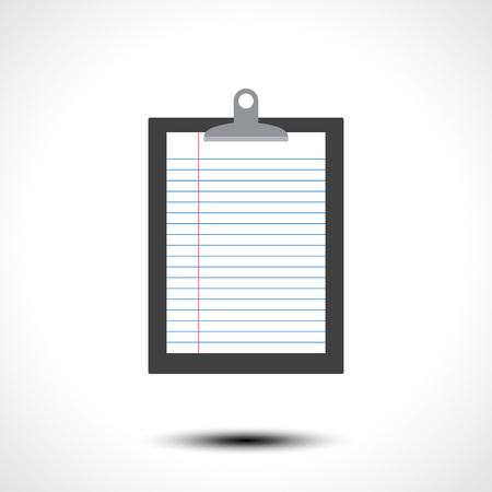 Blank clipboard with paper icon. Vector illustrationのイラスト素材