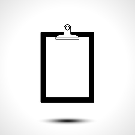 Blank clipboard with paper icon. Vector illustrationのイラスト素材