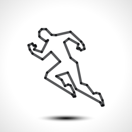 Running man icon. Vector illustrationのイラスト素材