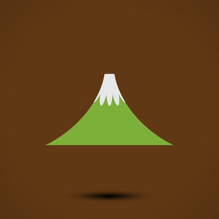 Mountain Icon on white background. Vector illustrationのイラスト素材