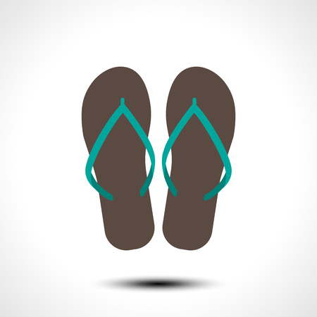 Flip flop icon. Vector illustrationのイラスト素材
