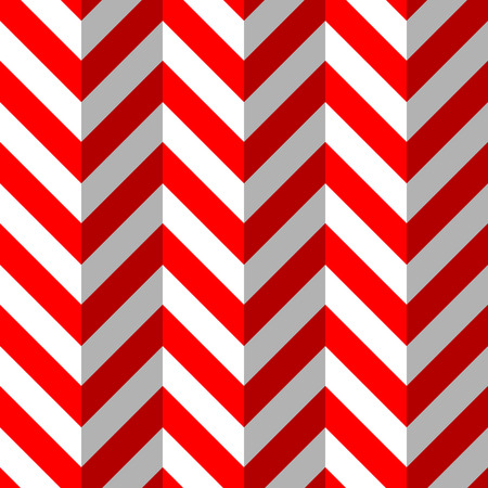Red and White Zigzag Seamless Pattern. Vector illustrationのイラスト素材