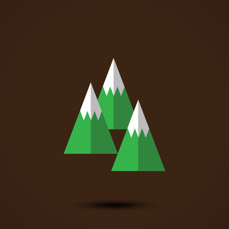 Mountains Logo Template. Vector concept illustration for designのイラスト素材