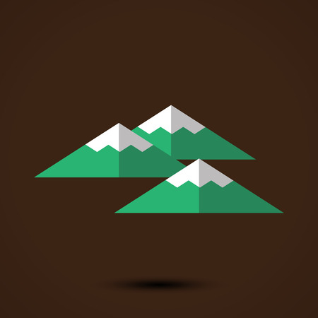 Mountains Logo Template. Vector concept illustration for designのイラスト素材
