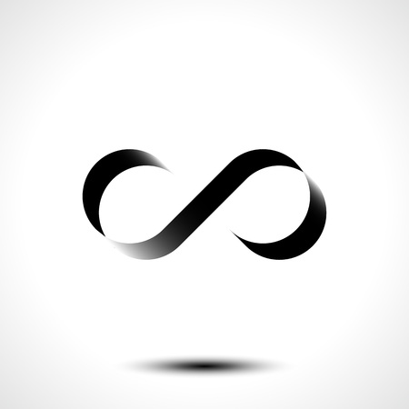 Vector Illustration of Infinity symbol or logo design isolated on white backgroundのイラスト素材