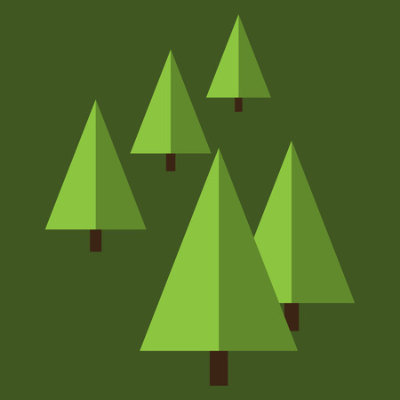 Christmas trees / fir trees,Vector illustrationのイラスト素材