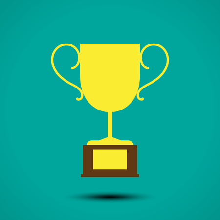Trophy cup icon. Vector illustration.のイラスト素材