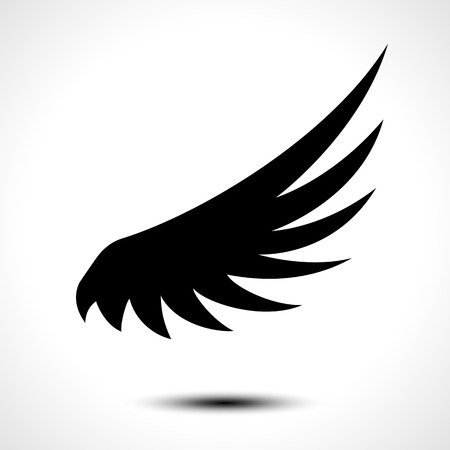 Wing icon isolated on white background. Vector illustrationのイラスト素材