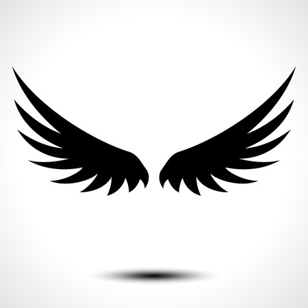Wings icon isolated on white background. Vector illustrationのイラスト素材