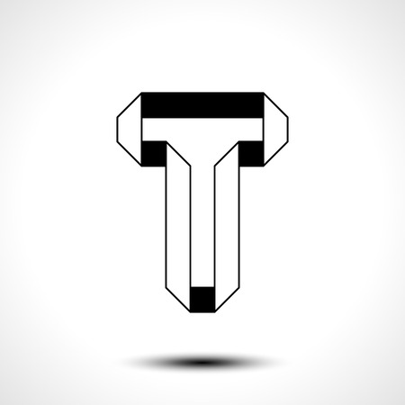 Letter T logo icon design template element. Vector illustrationのイラスト素材