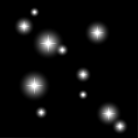 Sparkling stars glittering on the sky backgroundのイラスト素材