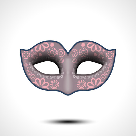Masquerade party mask. Carnival mask isolated on white background, front viewのイラスト素材