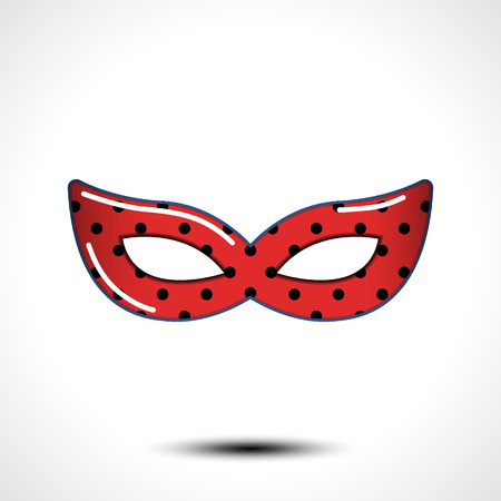 Masquerade party mask. Carnival mask isolated on white background, front viewのイラスト素材