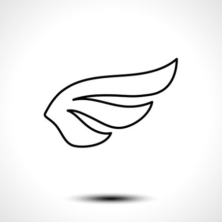 Wing line icon. Vector illustration.のイラスト素材