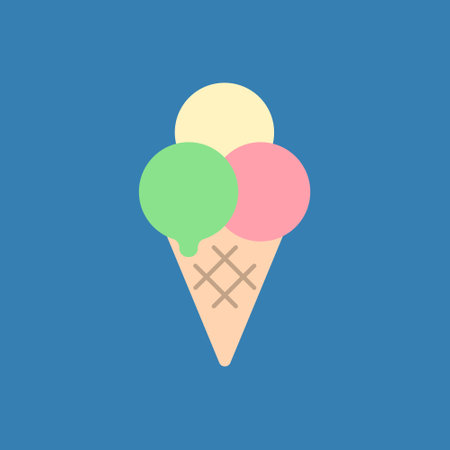 Ice cream cone icon. Vector illustration.のイラスト素材