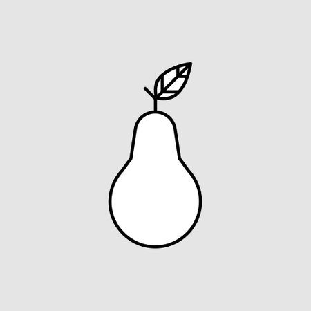 Pear fruit line icon. Vector illustration.のイラスト素材