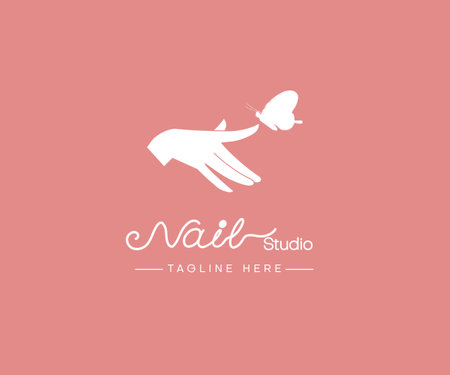 Female hand with a beautiful manicure. Vector illustrationのイラスト素材