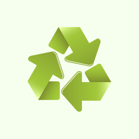 Recycle icon symbol. Recycling and rotation arrow icon. Vector illustration.のイラスト素材
