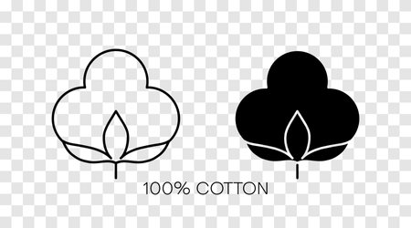 100% cotton icon. Vector illustration.のイラスト素材