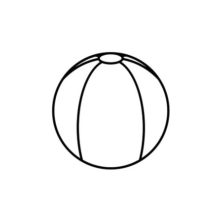 Beach ball icon isolated on white background. Vector illustration.のイラスト素材