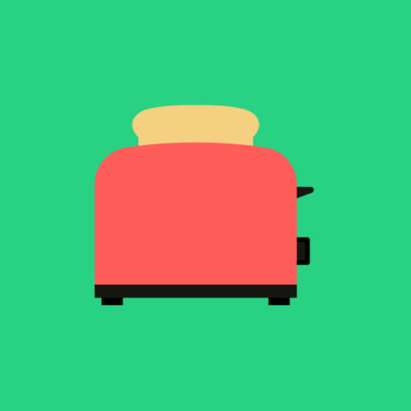 Toaster icon. Vector illustration in flat style.