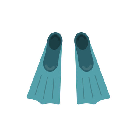 Diving flippers icon isolated on white background. Vector illustration.のイラスト素材