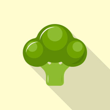 Fresh broccoli vegetable nature icon. Vector illustration.のイラスト素材