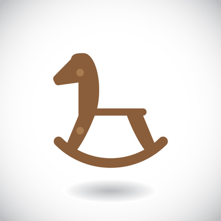 Vector illustration of a rocking toy horseのイラスト素材