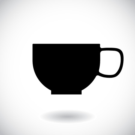Vector silhouettes of tea cupのイラスト素材