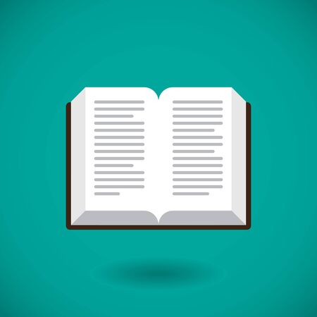 Open book on white background. Vector illustrationのイラスト素材