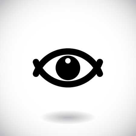 Eye  vision abstract   design vector template. optics clinic research  concept icon.のイラスト素材