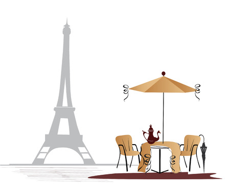 Street cafeのイラスト素材