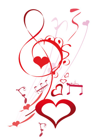 Decorative treble clefのイラスト素材