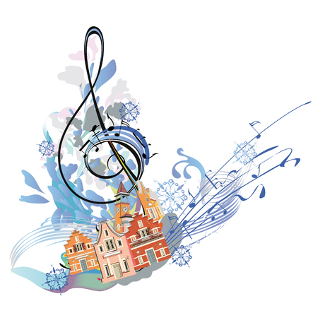 Winter music.のイラスト素材