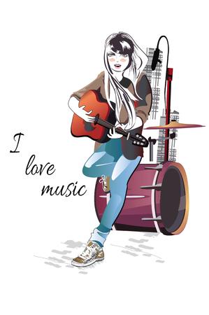 Lettering SUMMER with tropical flowers and animal textures. T-shirt design.のイラスト素材