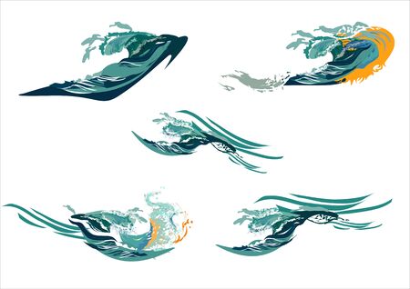 Abstract colorful splashes of a waves for posters. Element for design  cards, invitations, gift cards, flyers and brochures.のイラスト素材
