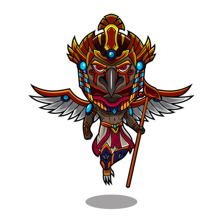 Horus chibi mascot designのイラスト素材