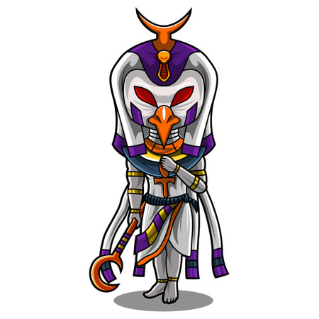 Horus chibi mascot designのイラスト素材