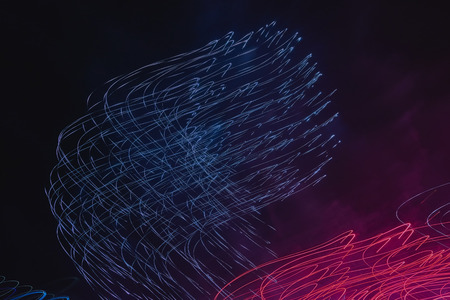 Abstract light holiday color firework trails. Abstract background. Copy spaceの写真素材