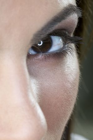 Close up of a woman's eyeの写真素材