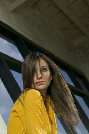 Picture of young woman with lascious hair の写真素材