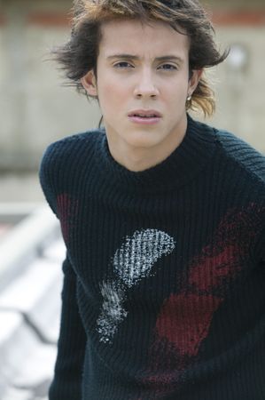 Picture of sad teenage boyの写真素材