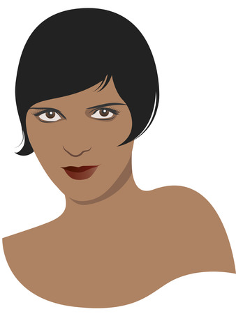 Woman portrait vintage style avatarのイラスト素材