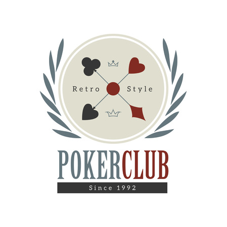 Vintage style design poker casinoのイラスト素材