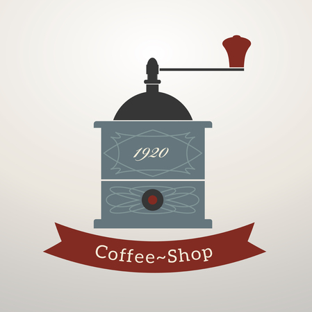 Vintage style  coffee grinderのイラスト素材